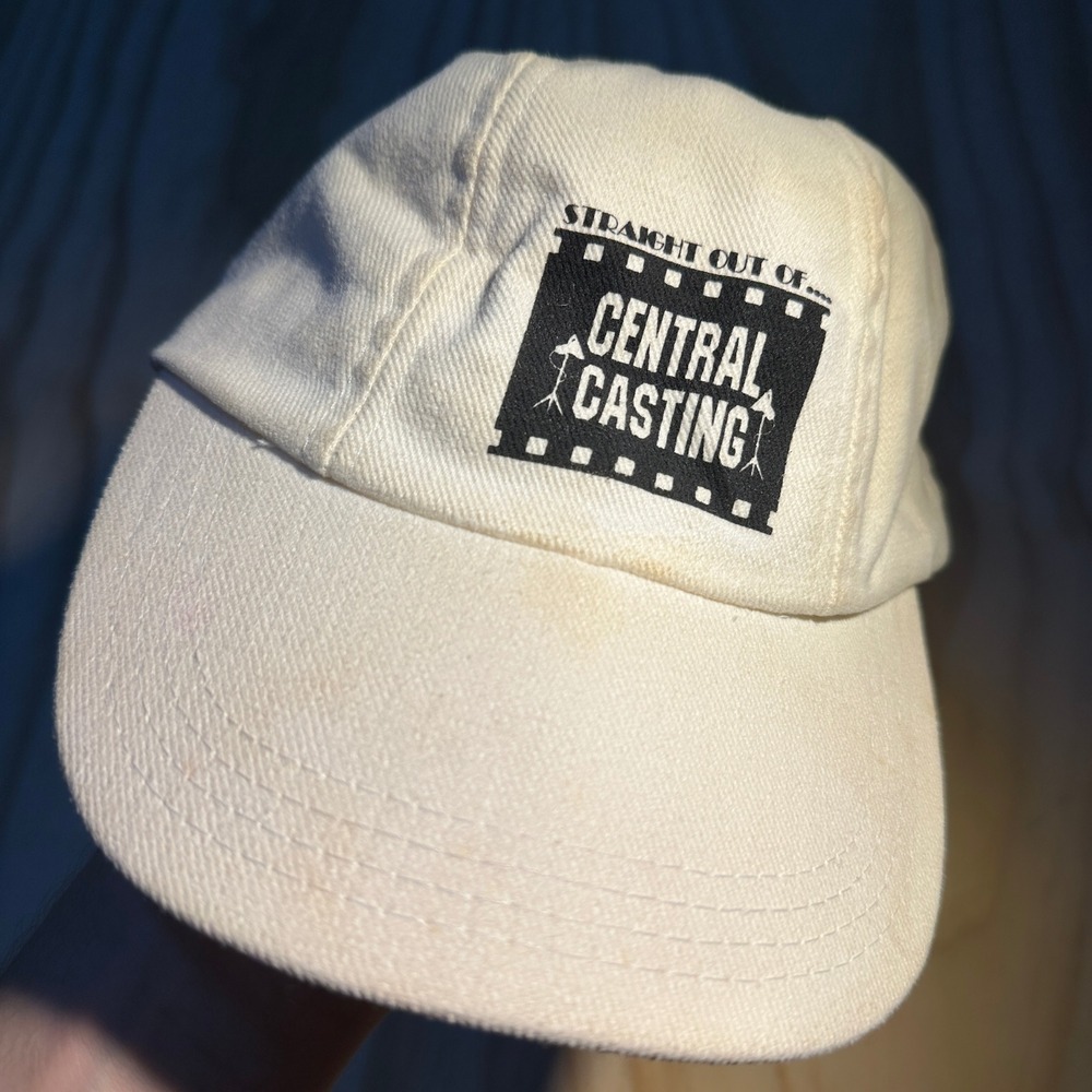 Anchor Bay Central Casting Snapback Hat Cream Vintage Style Film Promo Cap